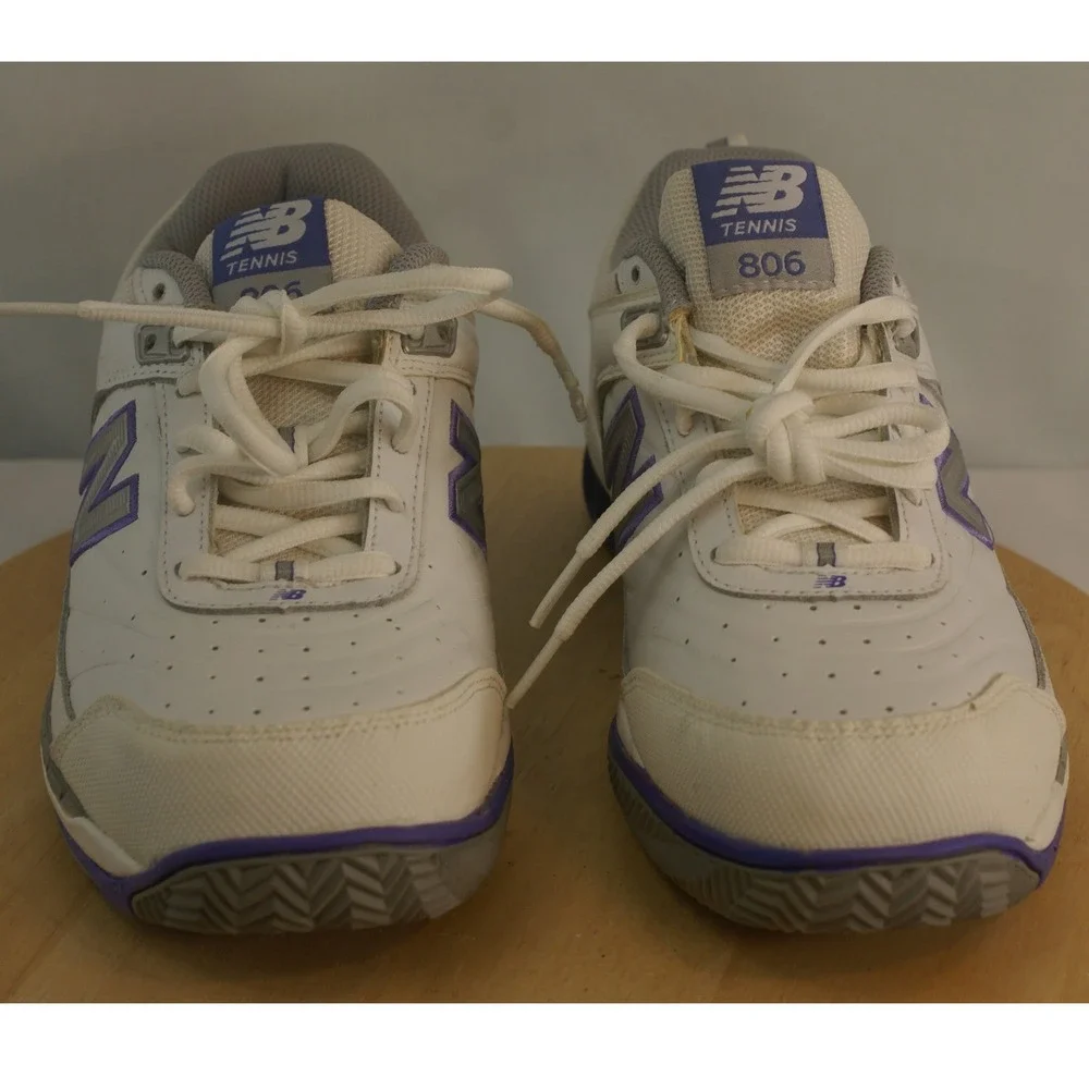 New Balance 806 Tennis Shoes Mens 9.5 White Purple Athletic Sneakers WC806W - Picture 2 of 9